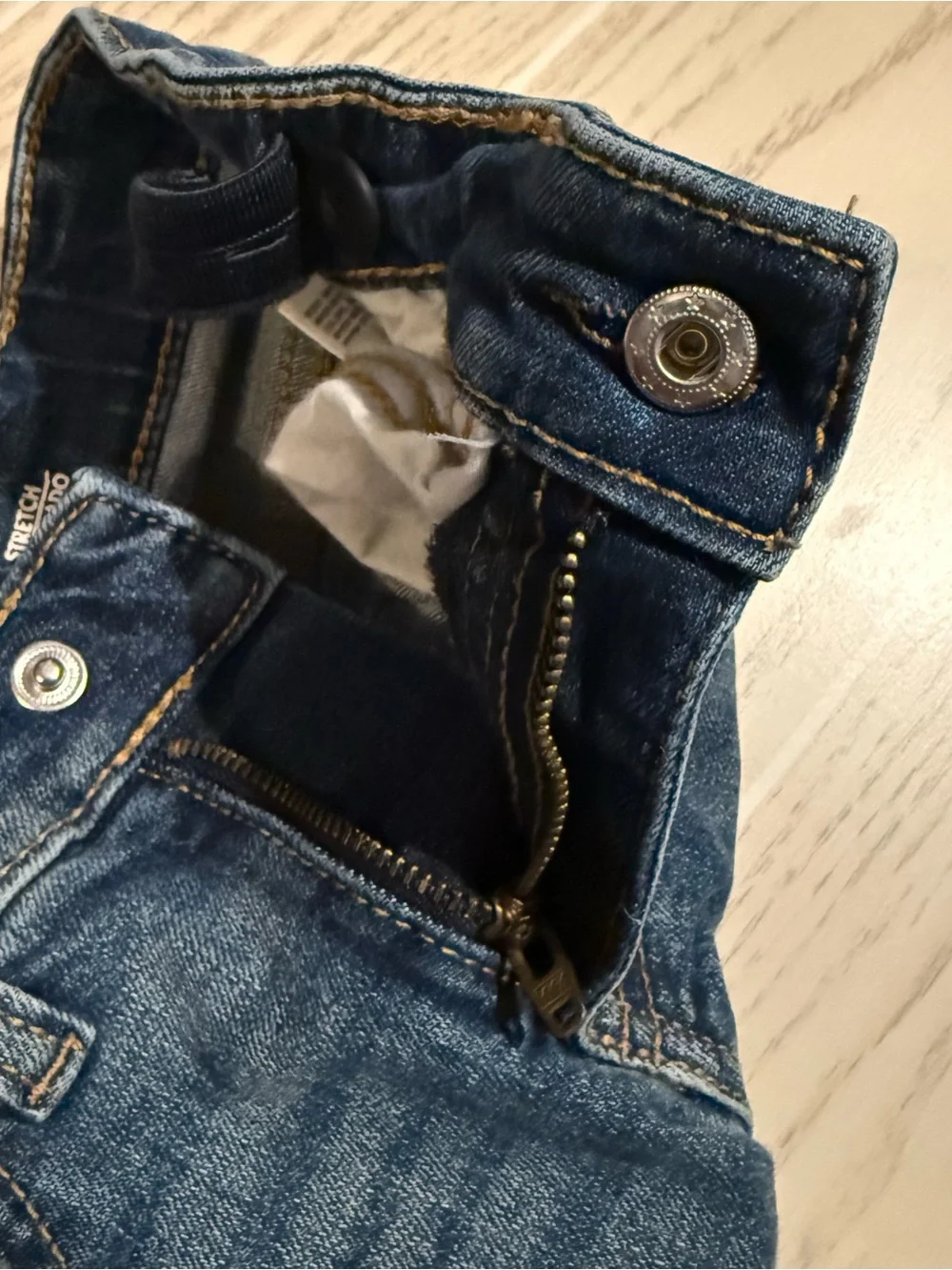 Cat &‎ Jack Boys Size 6 Jeans Blue Straight Fit Stretch Adjustable Waist EUC